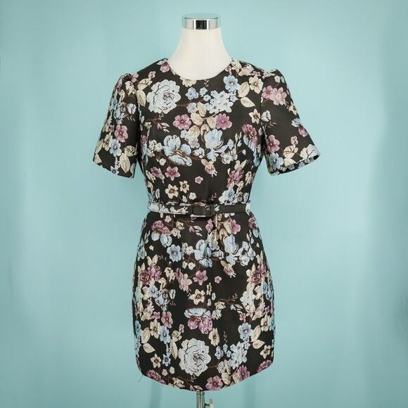Gal Meets Glam Size 8 Petite Presley Floral Jacquard Tapestry Cocktail Dress - Picture 1 of 5